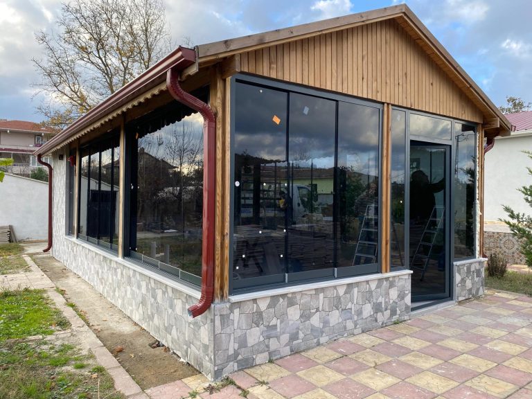 tek camlı kış bahçesi